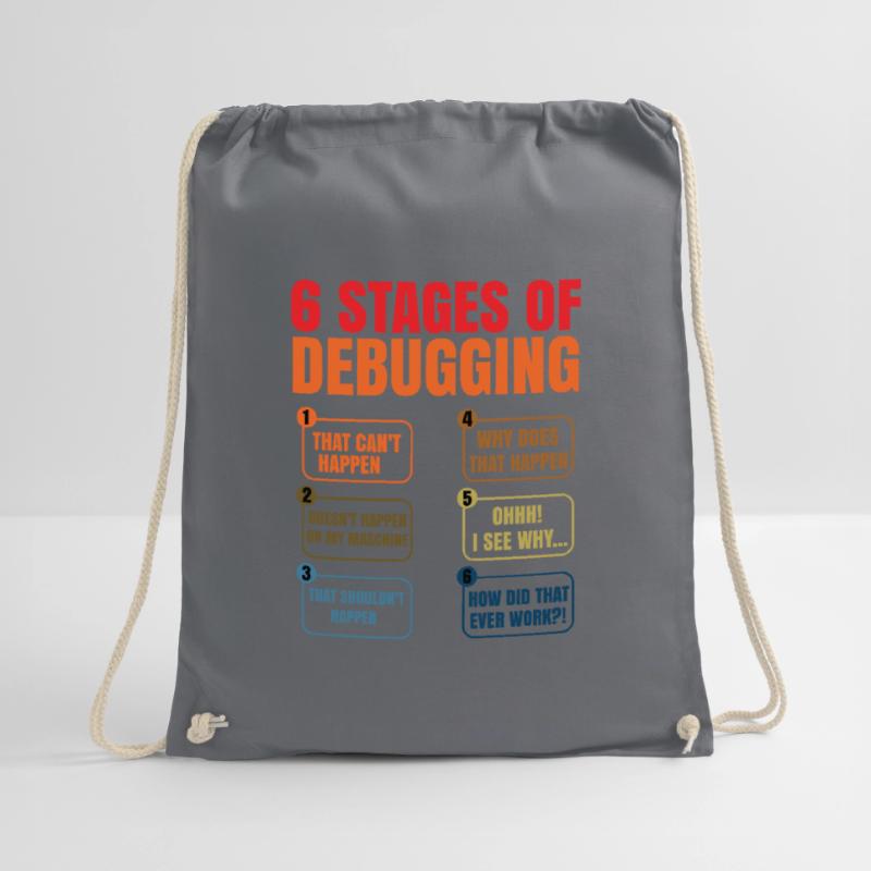 6 Stages Of Debugging Coder Programmer Software De Turnbeutel