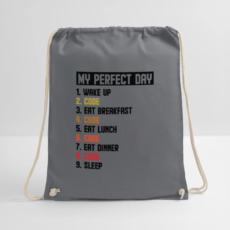 My Perfect Day Wake Up Code Software Developer Pro Turnbeutel