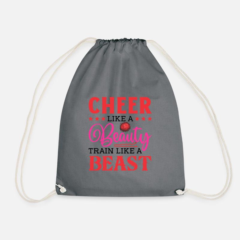 Cheer Like A Beauty Train Like A Beast Cheerleadin - Turnbeutel - Grau