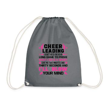 Cheerleading I Don't Need An Hour Cheerleader Gymn - Turnbeutel - Grau - Vorne