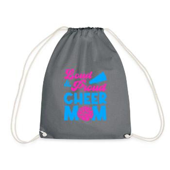 Loud And Proud Cheer Cheer Mom Cheerleading Cheerl - Turnbeutel - Grau - Vorne