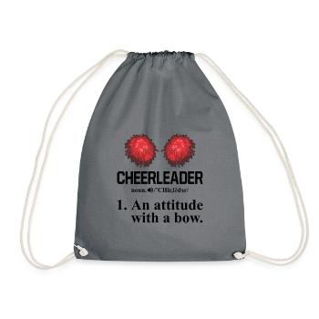 Cheerleader Noun Defintion Cheerleading Cheerdance - Turnbeutel - Grau - Vorne