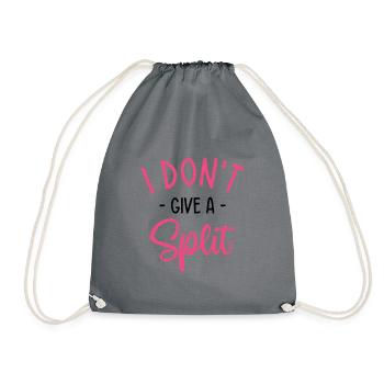 I Don't Give A Split Cheerleading Cheerleader Danc - Turnbeutel - Grau - Vorne