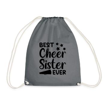 Best Cheer Sister Ever Cheerleading Cheerleader Da - Turnbeutel - Grau - Vorne