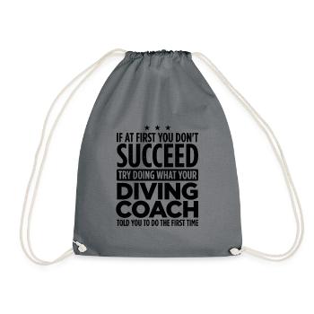If At First You Don't Succeed Try Doing What Your - Turnbeutel - Grau - Vorne