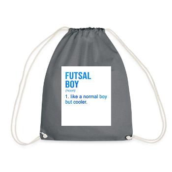 Futsal Boy Like A Normal Boy But Cooler Indoor Soc - Turnbeutel - Grau - Vorne