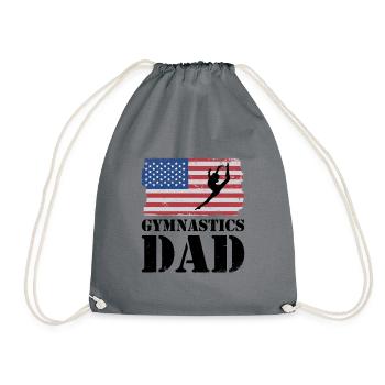 Dad Father Graphic Gymnast Gymnastics Acrobat Acro - Turnbeutel - Grau - Vorne