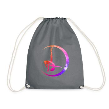 Retro Graphic Gymnast Gymnastics Acrobat Acrobatic - Turnbeutel - Grau - Vorne