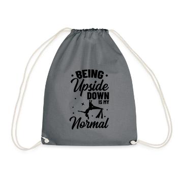 Being Upside Down Is My Normal Acrobatics Gymnasti - Turnbeutel - Grau - Vorne