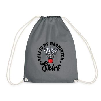 This Is My Badminton Shirt Badminton Player Shuttl - Turnbeutel - Grau - Vorne