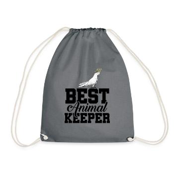 Best Animal Keeper Graphic Animal Lover Zoo Keeper - Turnbeutel - Grau - Vorne