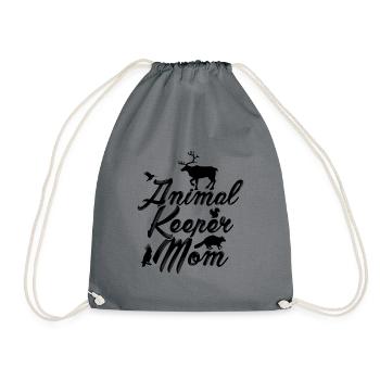 Animal Keeper Mom Zoo Keeper Animal Lover Zoologis - Turnbeutel - Grau - Vorne