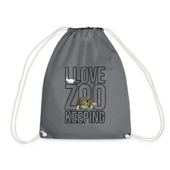 I Love Zoo Keeping Animal Lover Animal Keeper Zool - Turnbeutel - Grau - Vorne