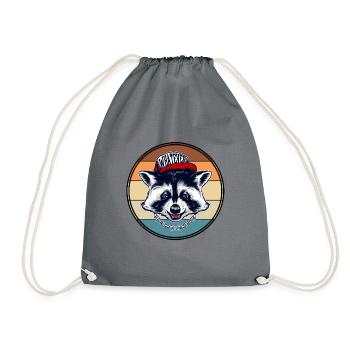 Retro Graphic Animal Keeper Zoo Keeper Animal Love - Turnbeutel - Grau - Vorne