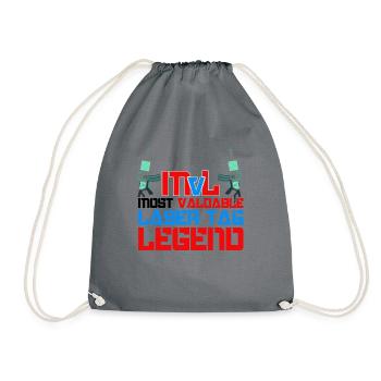 Most Valuable Lasertag Legend Lasergame Lasertag P - Turnbeutel - Grau - Vorne