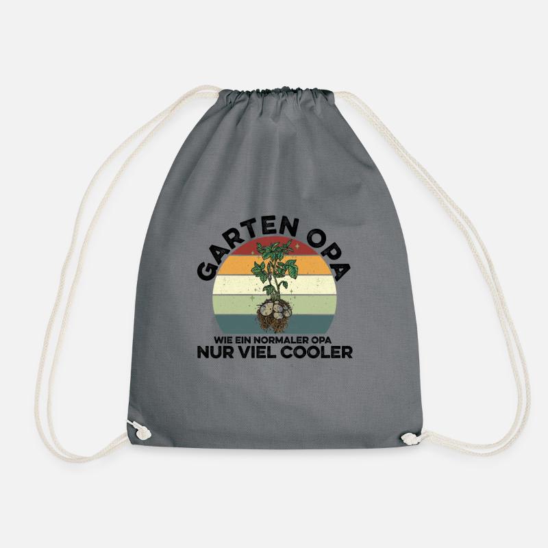 Garten Opa Wie Ein Normaler Opa Nur Cooler Gärtner - Turnbeutel - Grau