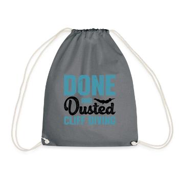 Done And Dusted Cliff Diving Cliff Diver Waterspor - Drawstring Bag - grey - Front