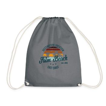 Palm Beach Destination - Drawstring Bag - grey - Front