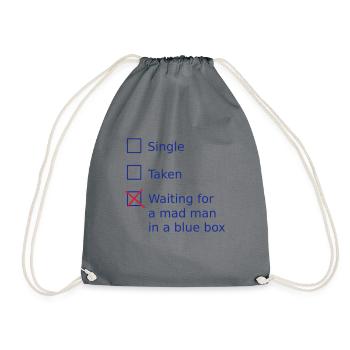 Single Taken Waiting for a mad man in a blue box - Sac de sport léger - gris - Devant