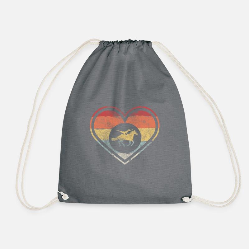 voltigieren voltegieren Voltigierer Geschenk - Turnbeutel - Grau