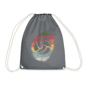 Volleyball team beach volleyball volleyball vintage - Drawstring Bag - grey - Front