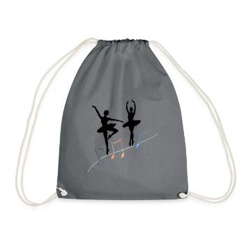 Ballerina - Drawstring Bag - grey - Front