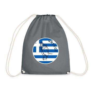 Drapeau grec - Sac de sport léger - gris - Devant
