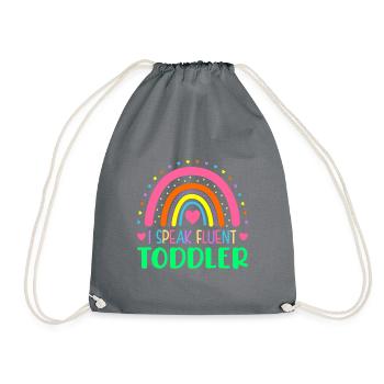 I Speak Fluent Toddler Babysitter Daycare Teacher - Turnbeutel - Grau - Vorne