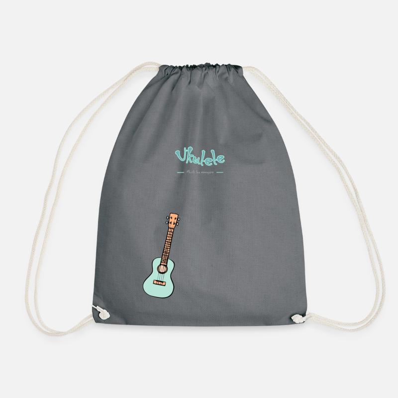 Ukulele - Musik for everyone - Turnbeutel - Grau