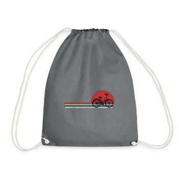 Bicycle vintage - Drawstring Bag - grey - Front