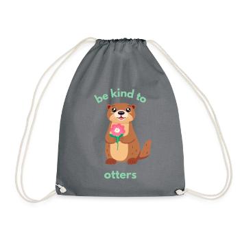 Be kind to otters - Turnbeutel - Grau - Vorne