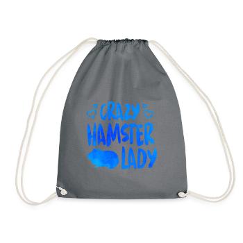 Crazy Hamster Lady Hamster Pet Animal Lover Hamste - Turnbeutel - Grau - Vorne