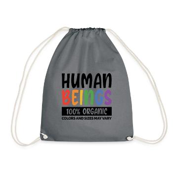 Human Beings 100% Organic Colors And Sizes May Var - Turnbeutel - Grau - Vorne