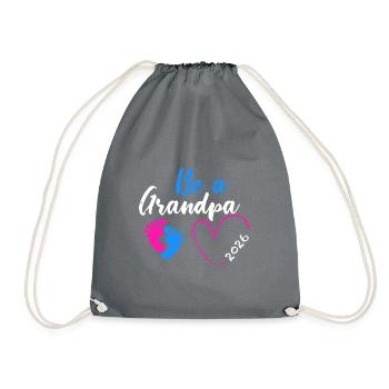 Be A Grandpa 2026 Coeur Pieds de Bébé - Sac de sport léger - gris - Devant