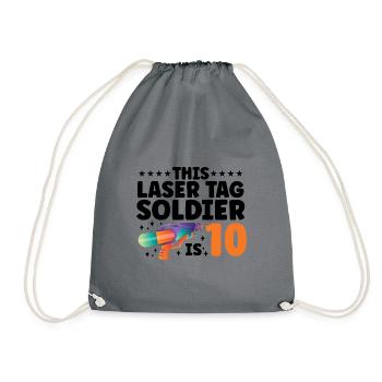 Laser Tag Squad Graphic Lasertag Player Lasertag P - Turnbeutel - Grau - Vorne