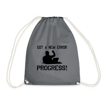 Got A New Error Progress Coder Software Developer - Turnbeutel - Grau - Vorne