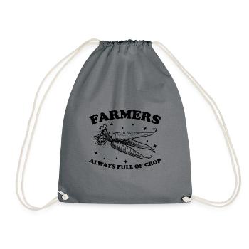 Farmers Are So Full Of Crop Agriculture Tractor Dr - Turnbeutel - Grau - Vorne