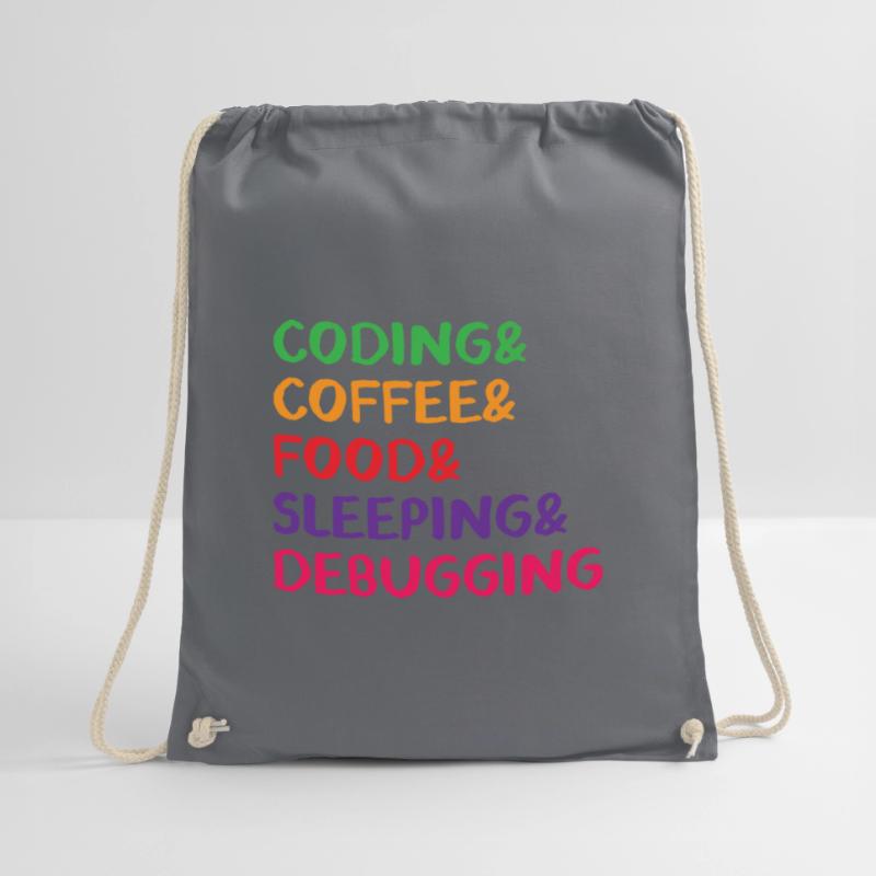 Coding Coffee Food Sleeping Debbuging Programmer C Turnbeutel
