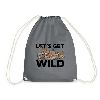 Let's Get Wild Animal Lover Animal Keeper Zoo Keep - Turnbeutel - Grau - Vorne