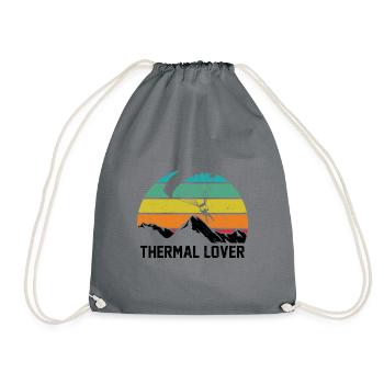 Thermal Lover Paragliding Paraglider Parachute Sky - Turnbeutel - Grau - Vorne