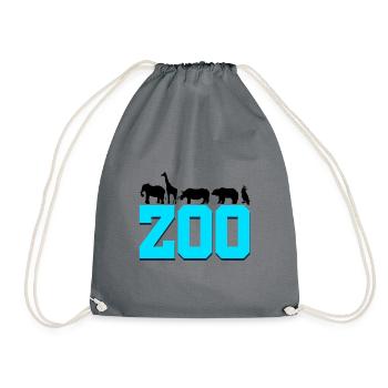 Retro Graphic Animal Keeper Zoo Keeper Animal Love - Turnbeutel - Grau - Vorne