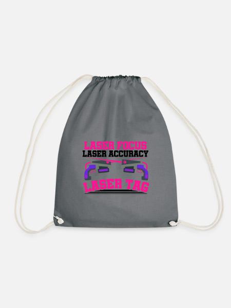 Laser Focus Laser Accuracy Laser Tag Lasertag Play - Turnbeutel - Grau