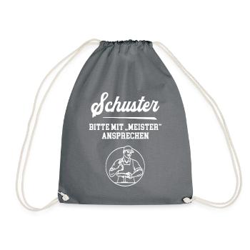 Schuster Meister Schustermeister Schuhmacher Chef - Turnbeutel - Grau - Vorne