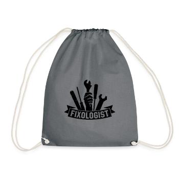 Fixologist Car Lover Auto Mechanic Vehicle Technic - Drawstring Bag - grey - Front