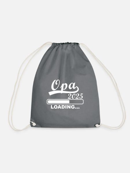 Opa 2025 loading, Ich werde 2025 Opa - Turnbeutel - Grau