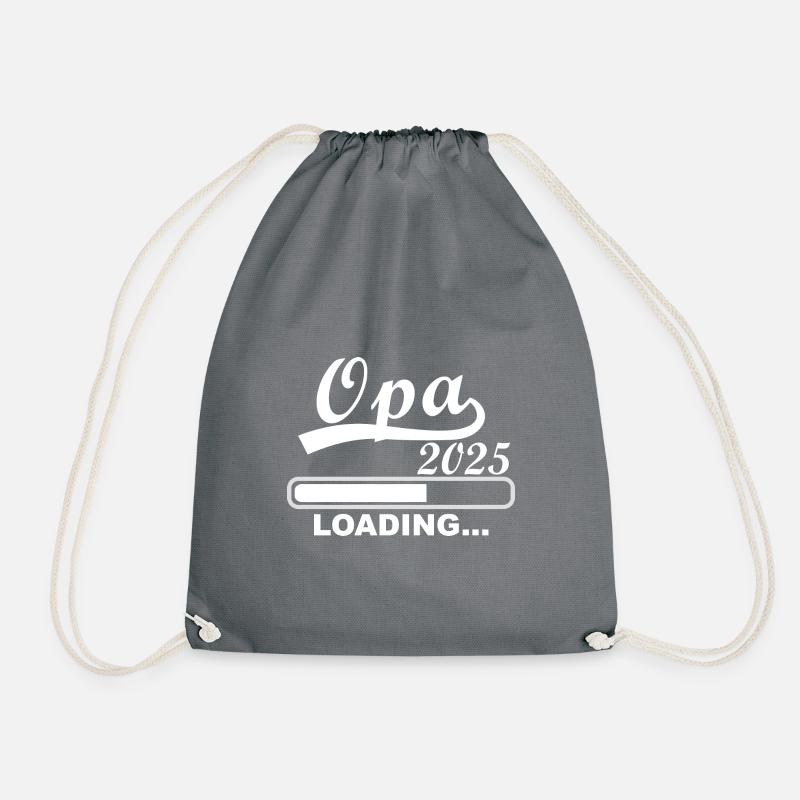 Opa 2025 loading, Ich werde 2025 Opa - Turnbeutel - Grau