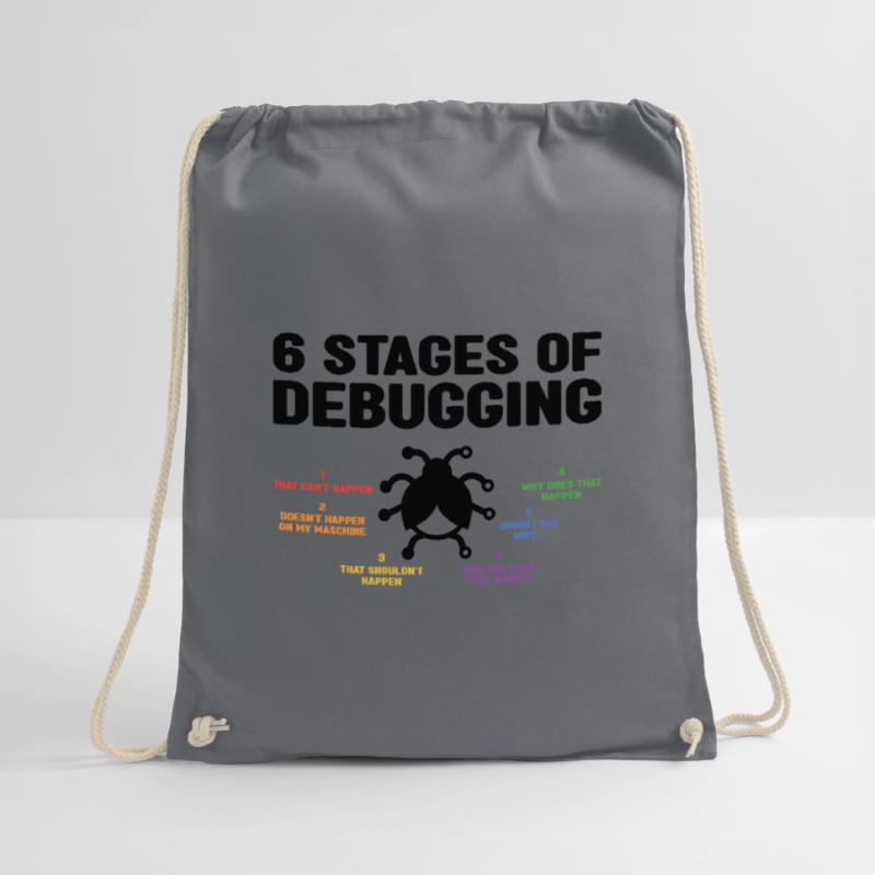 6 Stages Of Debugging Coder Programmer Software De Turnbeutel