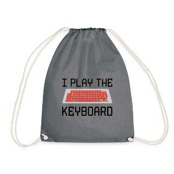 I Play The Keyboard Programmer Software Developer - Turnbeutel - Grau - Vorne