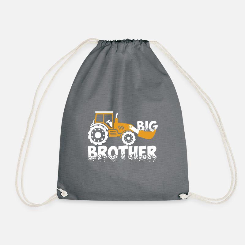 Großer Bruder Bagger - Turnbeutel - Grau