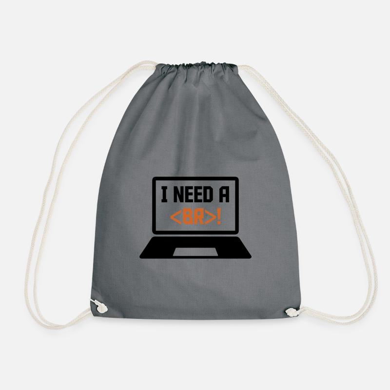 I Need A Break Coding Programming Computer Scienti - Turnbeutel - Grau
